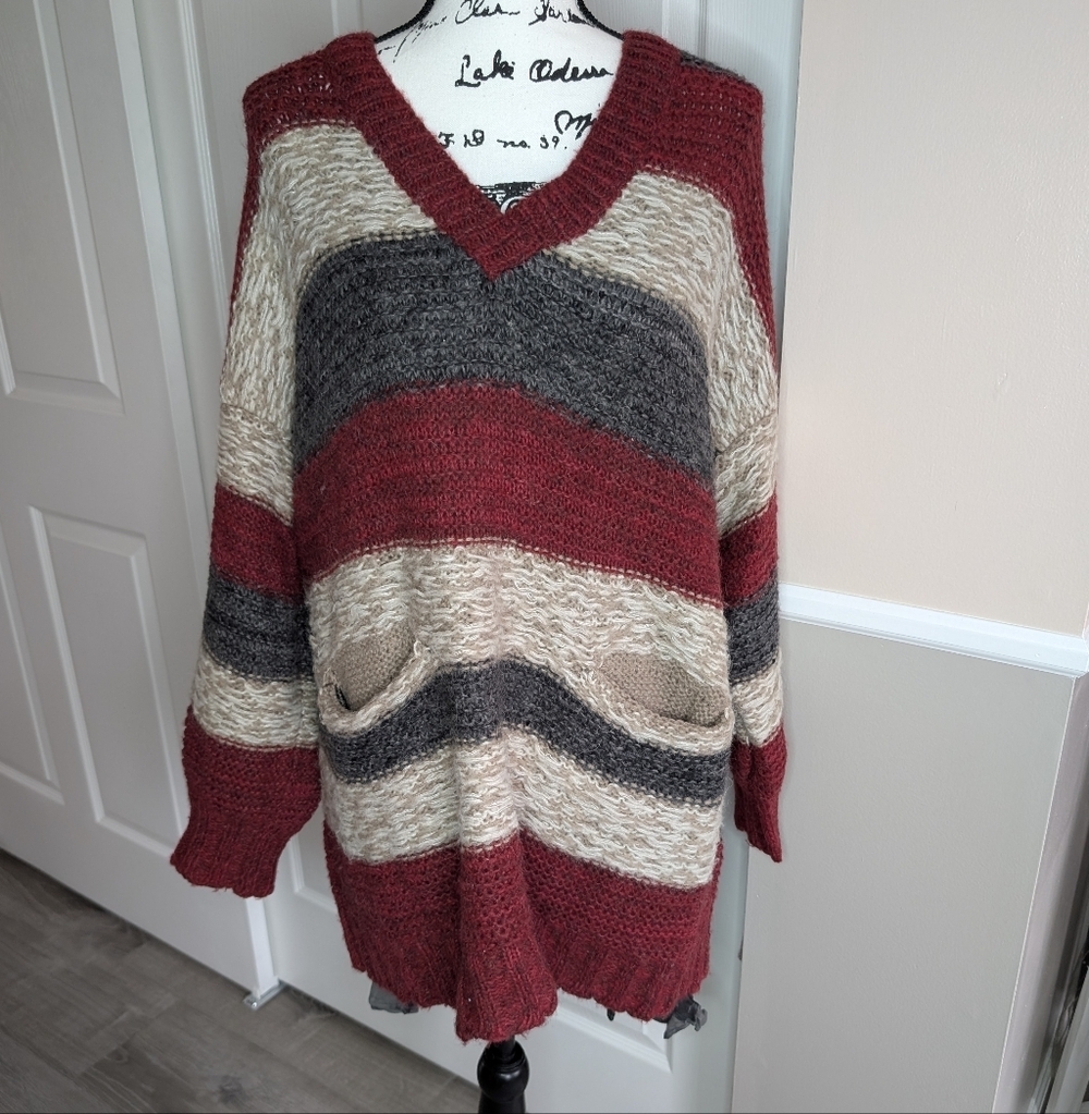 Free People Lined Oversized Sweater